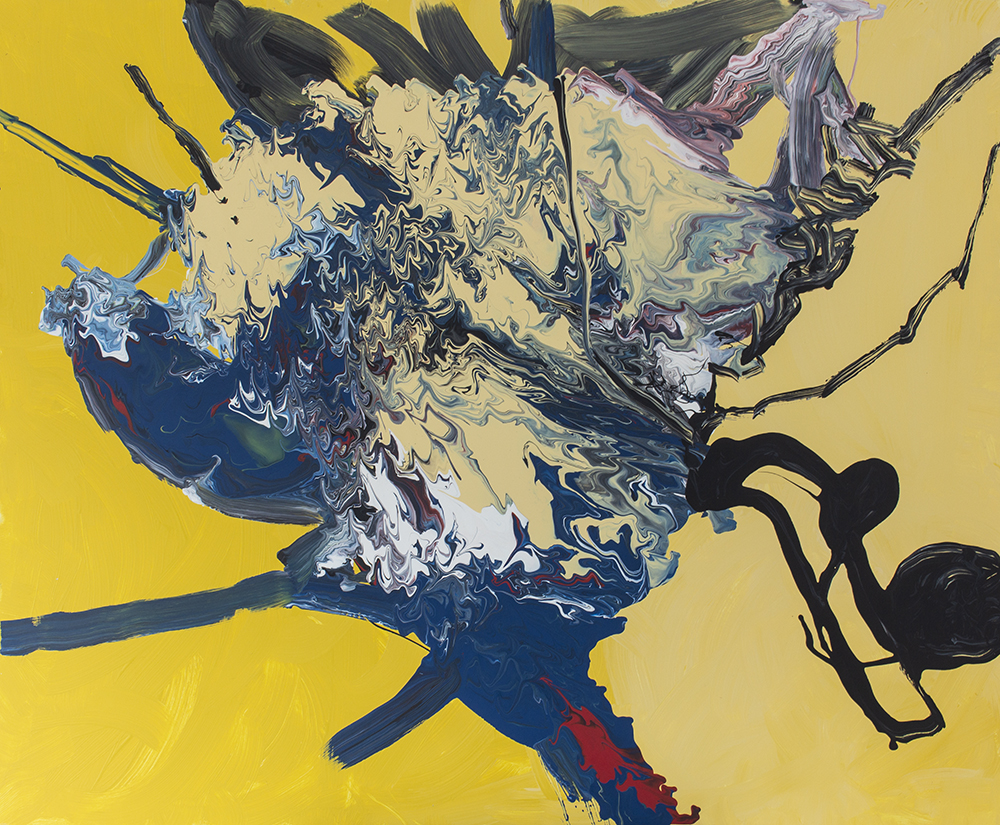 Norman Leto A Bird 2022 &Ouml;l auf Platte 100 x 120 cm