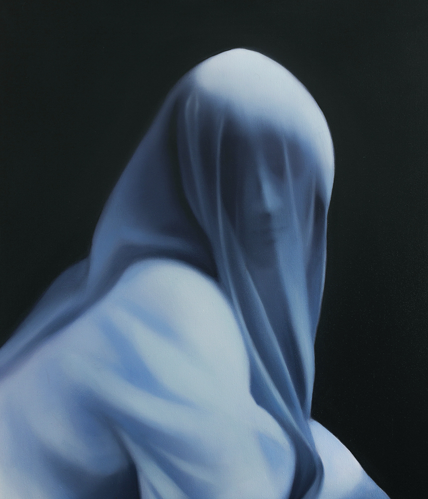 Patrycja Piętka Ich kann Stille sein 2024 &Ouml;l auf Leinwand 70 x 60 cm Small
